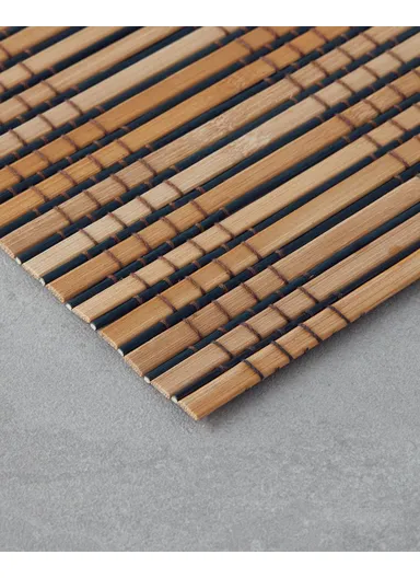 Breeze Bamboo Placemat Set of 4, 30x45 cm, Black-Cream