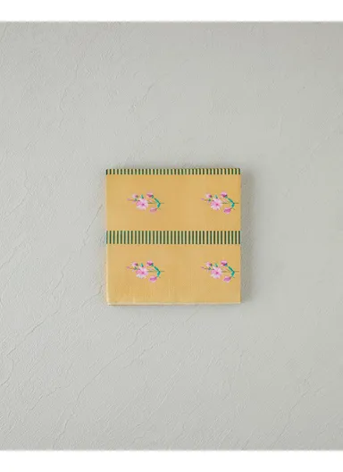 Retro Blossom 20-Pieces aper Napkins, Orange