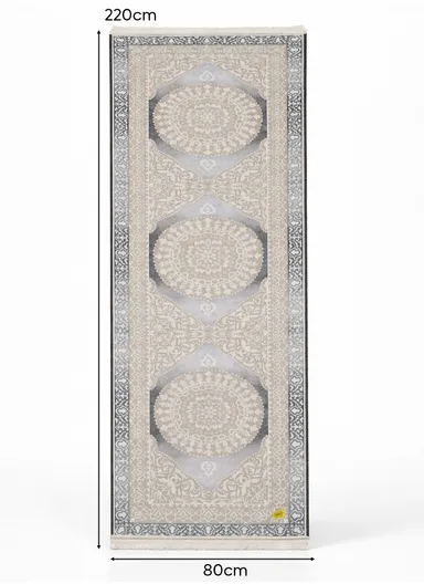 80x220cm Luxury Bohemian Hallway Runner Rug, Vintage Medallion Non-Slip Transitional Floor Carpet