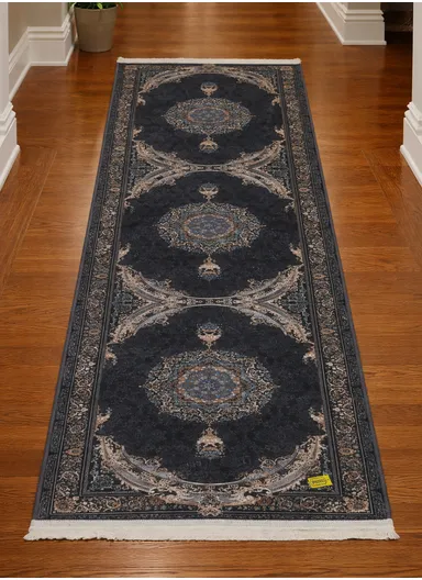 80x220cm Luxury Bohemian Hallway Runner Rug, Vintage Medallion Non-Slip Transitional Floor Carpet