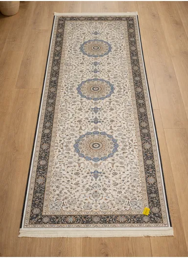80x220cm Luxury Bohemian Hallway Runner Rug, Vintage Medallion Non-Slip Transitional Floor Carpet