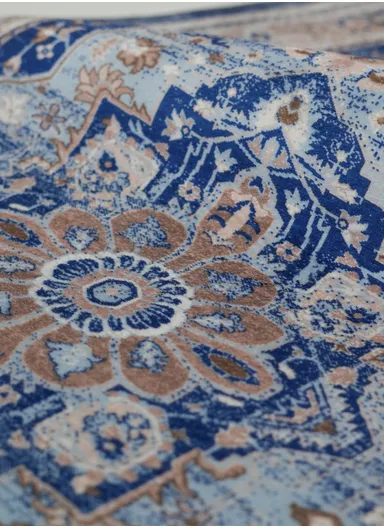 80x220cm Luxury Bohemian Hallway Runner Rug, Vintage Medallion Non-Slip Transitional Floor Carpet