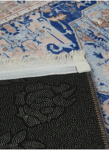 80x220cm Luxury Bohemian Hallway Runner Rug, Vintage Medallion Non-Slip Transitional Floor Carpet