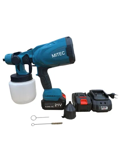 21V Cordless Lithium Paint Sprayer, 450W, 1200ml Flow, Dual Batteries MI-1201