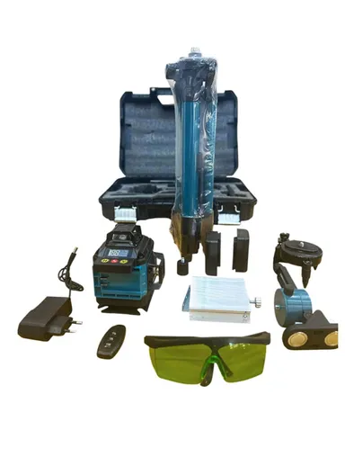 16-Line 360° Green Laser Level, Self-Leveling, IP54, Complete Kit