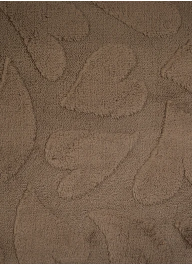 3-Pieces Embossed Hearts Design Bathroom Mat Set – Brown