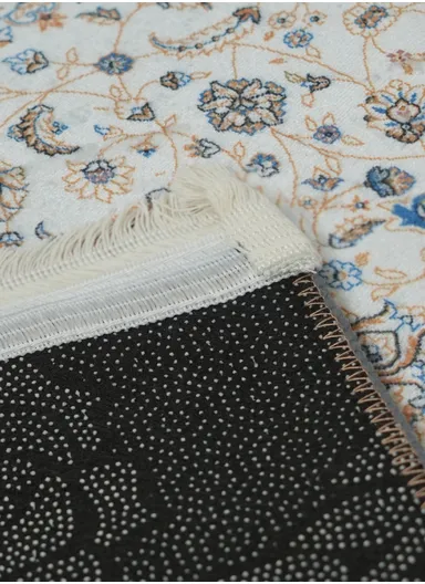 90x220cm Classic Medallion Carpet with Elegant Fringe Design