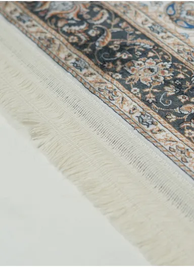90x220cm Classic Medallion Carpet with Elegant Fringe Design