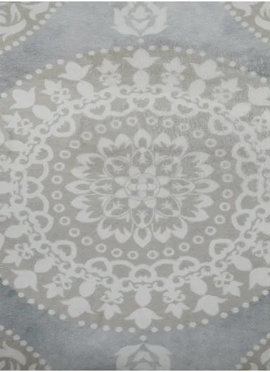 90x220cm Classic Medallion Carpet with Elegant Fringe Design