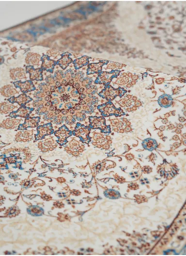 90x220cm Classic Medallion Carpet with Elegant Fringe Design