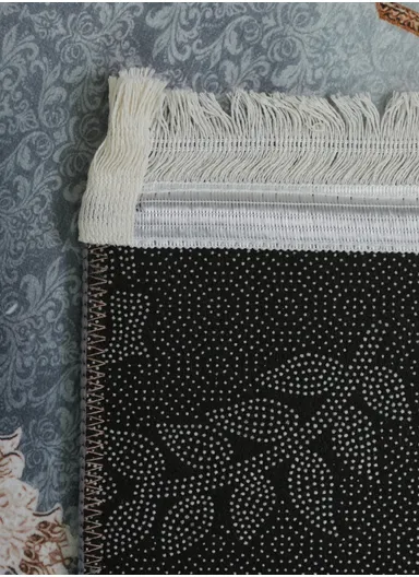 90x220cm Classic Medallion Carpet with Elegant Fringe Design