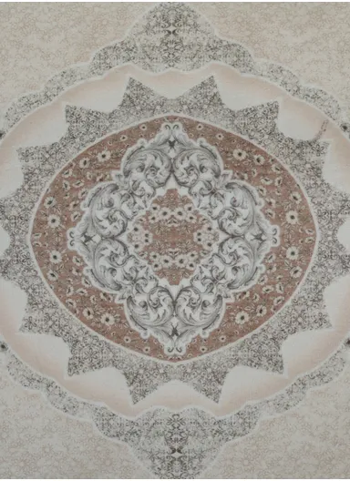 90x220cm Classic Medallion Carpet with Elegant Fringe Design