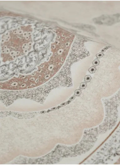 90x220cm Classic Medallion Carpet with Elegant Fringe Design