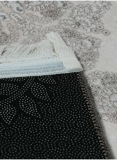 90x220cm Classic Medallion Carpet with Elegant Fringe Design