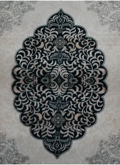 90x220cm Classic Medallion Carpet with Elegant Fringe Design