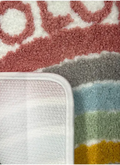 40×60cm Non-Slip Absorbent Bath Rug, Soft Plush Bathroom Floor Mat