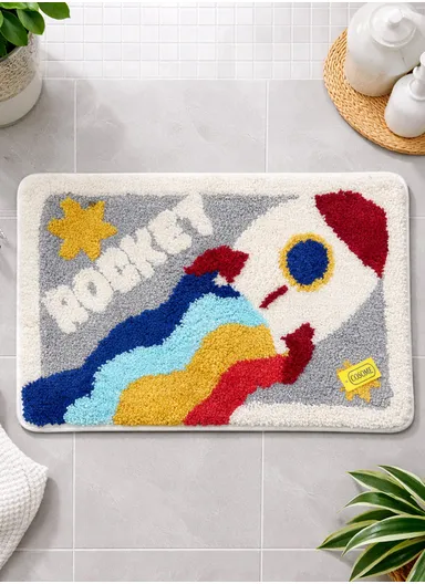 40×60cm Non-Slip Absorbent Bath Rug, Soft Plush Bathroom Floor Mat