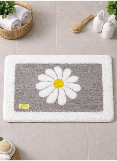 40×60cm Non-Slip Absorbent Bath Rug, Soft Plush Bathroom Floor Mat