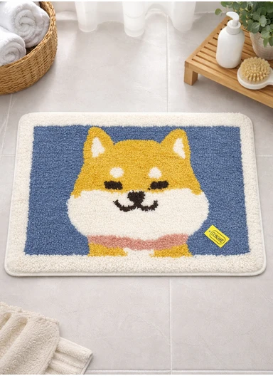 40×60cm Non-Slip Absorbent Bath Rug, Soft Plush Bathroom Floor Mat