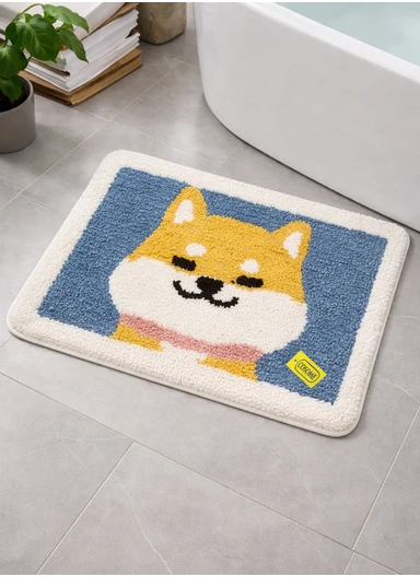 40×60cm Non-Slip Absorbent Bath Rug, Soft Plush Bathroom Floor Mat
