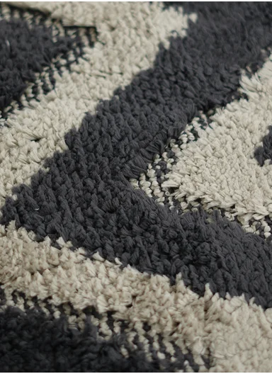 50×80cm Luxury Microfiber Shower Floor Mat, Non-Slip, Soft Pile, Easy Clean - Dark Grey&amp;Greig