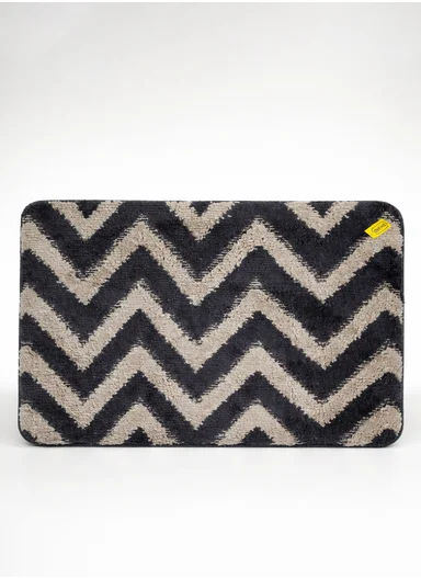 50×80cm Luxury Microfiber Shower Floor Mat, Non-Slip, Soft Pile, Easy Clean - Dark Grey&amp;Greig