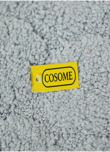 40×60cm Ultra-Soft Microfiber Bathroom Floor Mat, Non-Slip TPR Backing - Light Grey