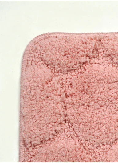 40×60cm Ultra-Soft Microfiber Bathroom Floor Mat, Non-Slip TPR Backing - Dusty Rose