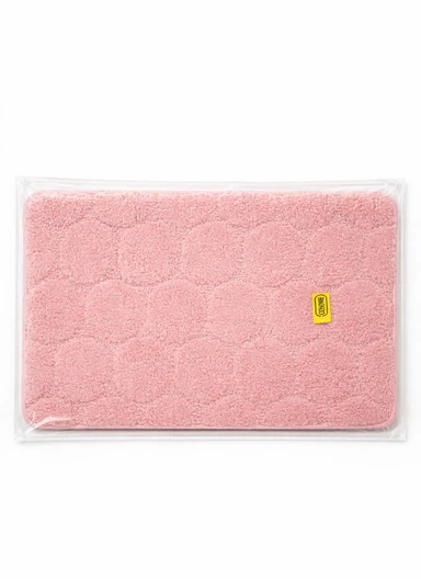 40×60cm Ultra-Soft Microfiber Bathroom Floor Mat, Non-Slip TPR Backing - Dusty Rose