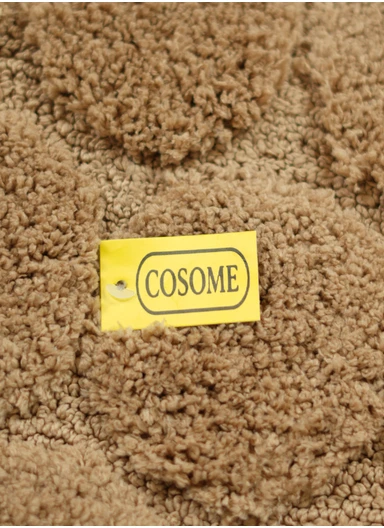 40×60cm Ultra-Soft Microfiber Bathroom Floor Mat, Non-Slip TPR Backing - Light Brown