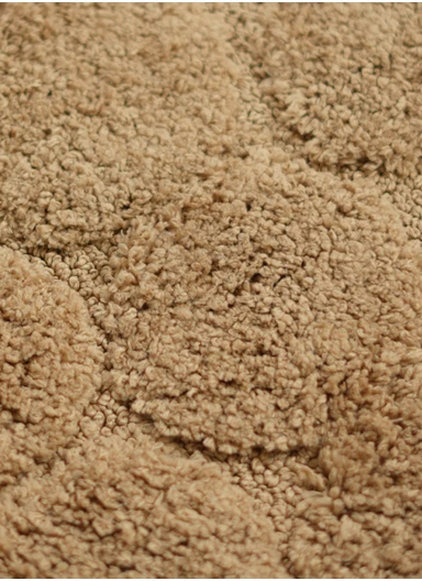 40×60cm Ultra-Soft Microfiber Bathroom Floor Mat, Non-Slip TPR Backing - Light Brown