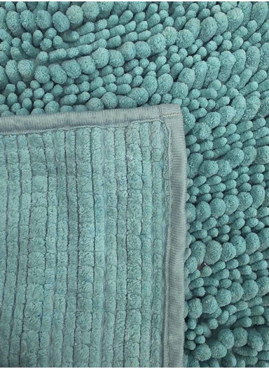 60x40cm Soft Microfiber Bath Mat with Tufted Texture - Green