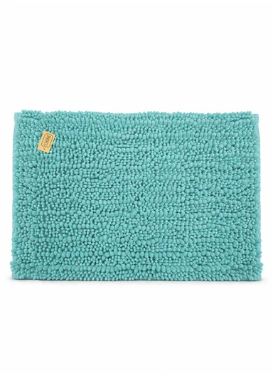 60x40cm Soft Microfiber Bath Mat with Tufted Texture - Green