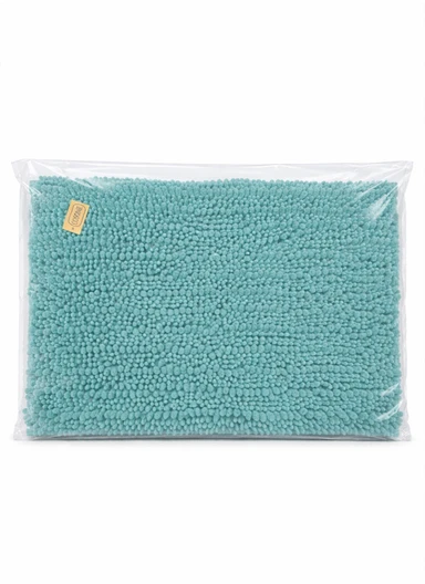60x40cm Soft Microfiber Bath Mat with Tufted Texture - Green