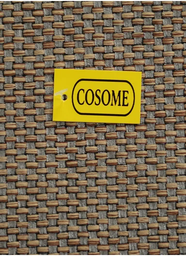 50x120cm Woven Texture Polyester Kitchen Mat with Non Slip TPR Backing - Beige