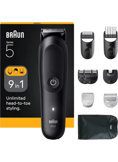 AIO5540 All-in-One, Series 5, 9-in-1 Grooming Kit with Ultra Sharp Blade - Black 