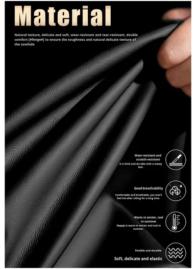 3-in-1 Nappa Leather Diamond Pattern Multifunctional Memory Foam Car Armrest Box Mat - Black &amp; Red