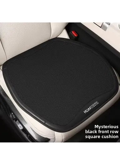 5Pcs Breathable Car Seat Mesh Cushions, 2 Front Seats + 2 Lumbar Supports + 1 Rear Long Seat - Black