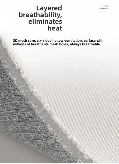 5Pcs Breathable Car Seat Mesh Cushions, 2 Front Seats + 2 Lumbar Supports + 1 Rear Long Seat - Black