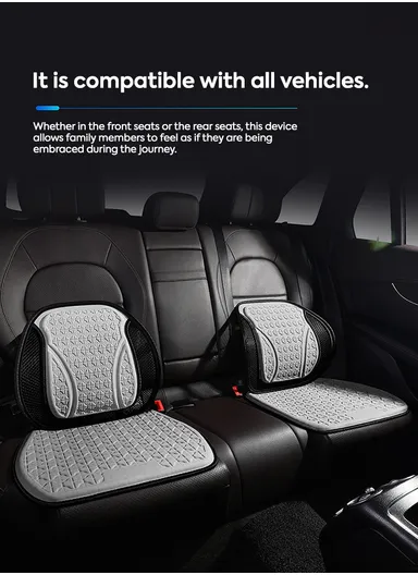 2 Pcs Car Driver Seat Comfortable Pressure Relief Cushion, Fluffy Gel Square Seat + 1 Lumbar Support - Coffee