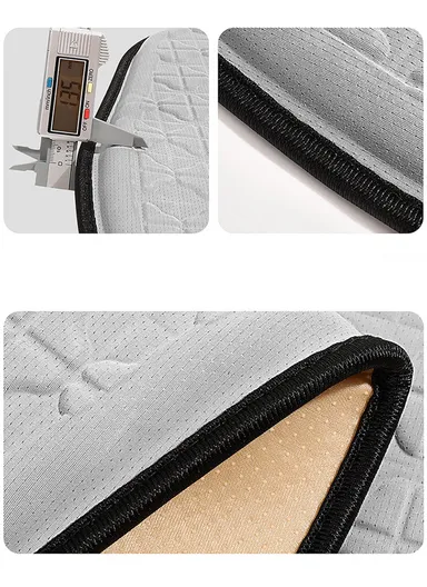 2 Pcs Car Driver Seat Comfortable Pressure Relief Cushion, Fluffy Gel Square Seat + 1 Lumbar Support - Coffee