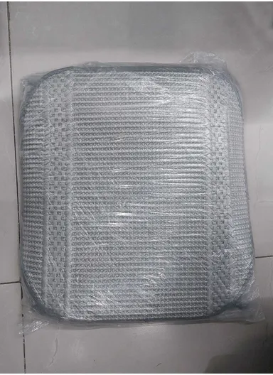 3Pcs Car Seat Cushions, Comfy Ice Silk Fabric 1 Long Rear Seat Mat &amp; 2 Square Front Seat Cushions - Gray