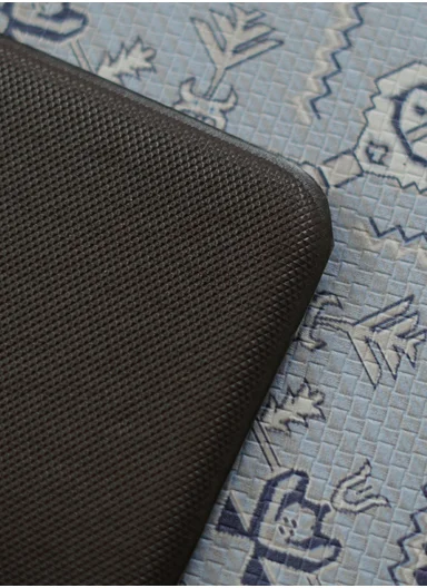 2 Pieces Traditional Medallion Design Anti-Slip Kitchen Mat Set - Off White &amp; Blue