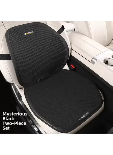 5Pcs Breathable Car Seat Mesh Cushions, 2 Front Seats + 2 Lumbar Supports + 1 Rear Long Seat - Gray