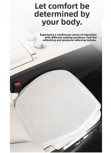 5Pcs Breathable Car Seat Mesh Cushions, 2 Front Seats + 2 Lumbar Supports + 1 Rear Long Seat - Gray