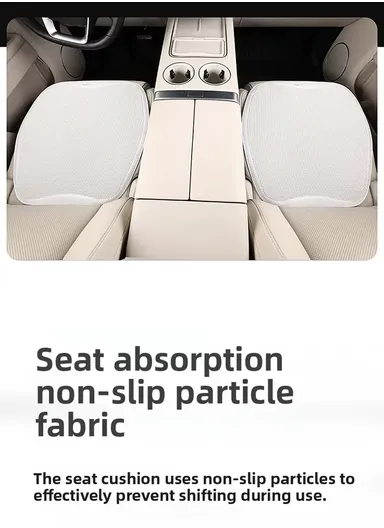 5Pcs Breathable Car Seat Mesh Cushions, 2 Front Seats + 2 Lumbar Supports + 1 Rear Long Seat - Gray