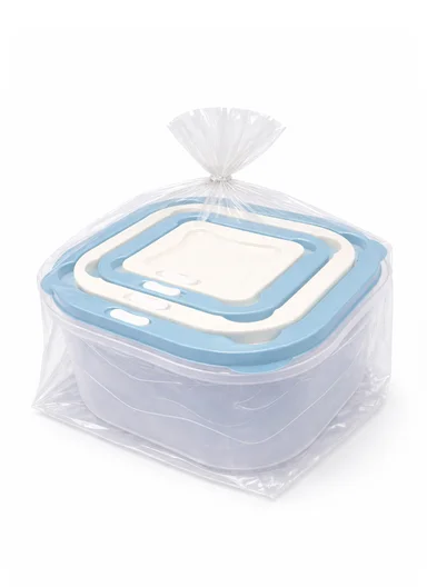 4-Pieces Ventilated Food Storage Box Set, Microwave, Freezer &amp; Dishwasher Safe 129-DM-154 - Blue