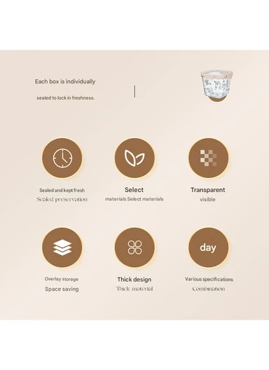 3Pcs Round Airtight Food Container Cartoon Print Set - Mint Green