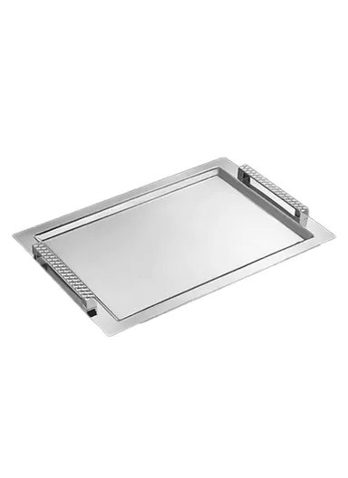Combi 18/10 Stainless Steel Serving Tray with Sleek Finish - Silver