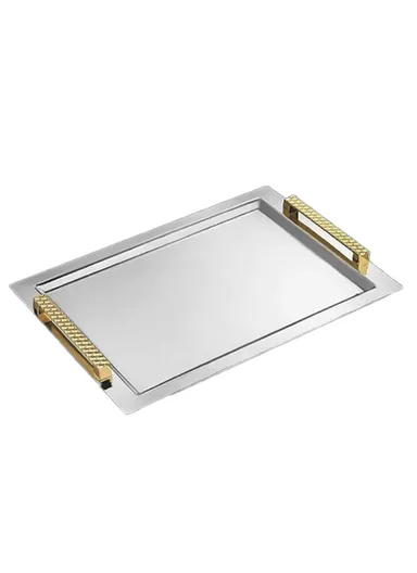 Combi 18/10 Stainless Steel Serving Tray with Sleek Finish - Gold